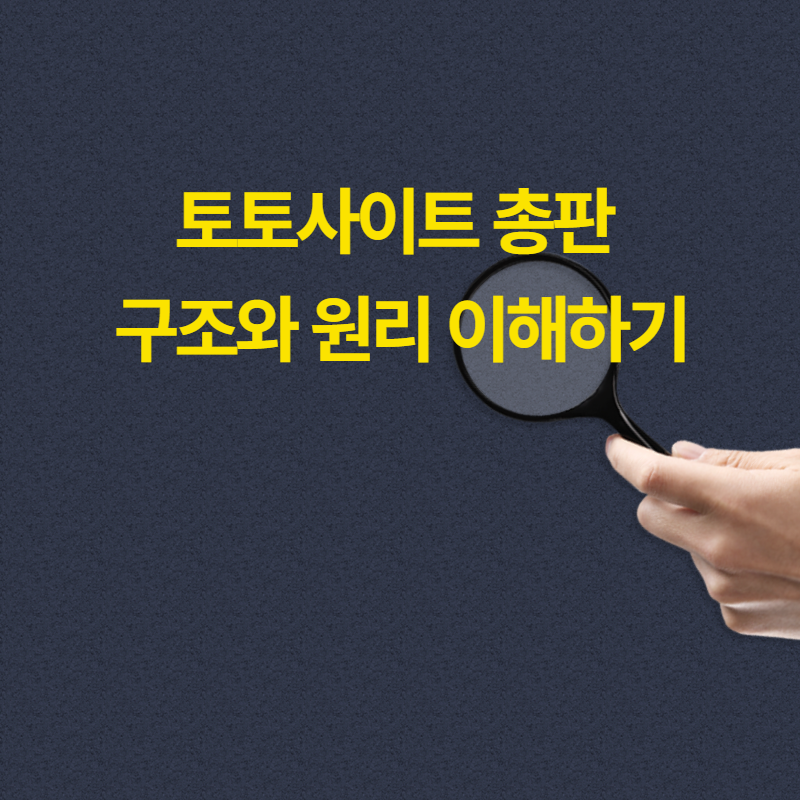토토사이트 총판 구조와 원리 이해하기